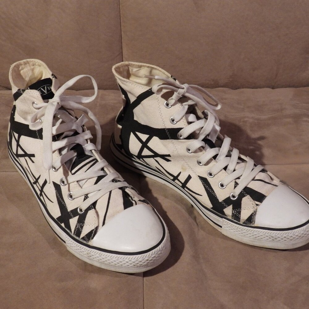 EDDIE VAN HALEN EVH White High Top Sneakers 5150 RARE 12